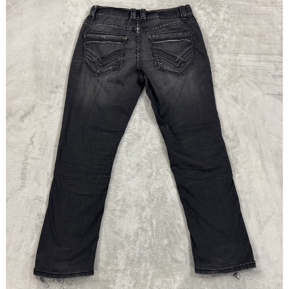 Buckle Black Fit No 3 Jeans Mens 32x30 Slim Straight Stretch Low Charcoal Grunge